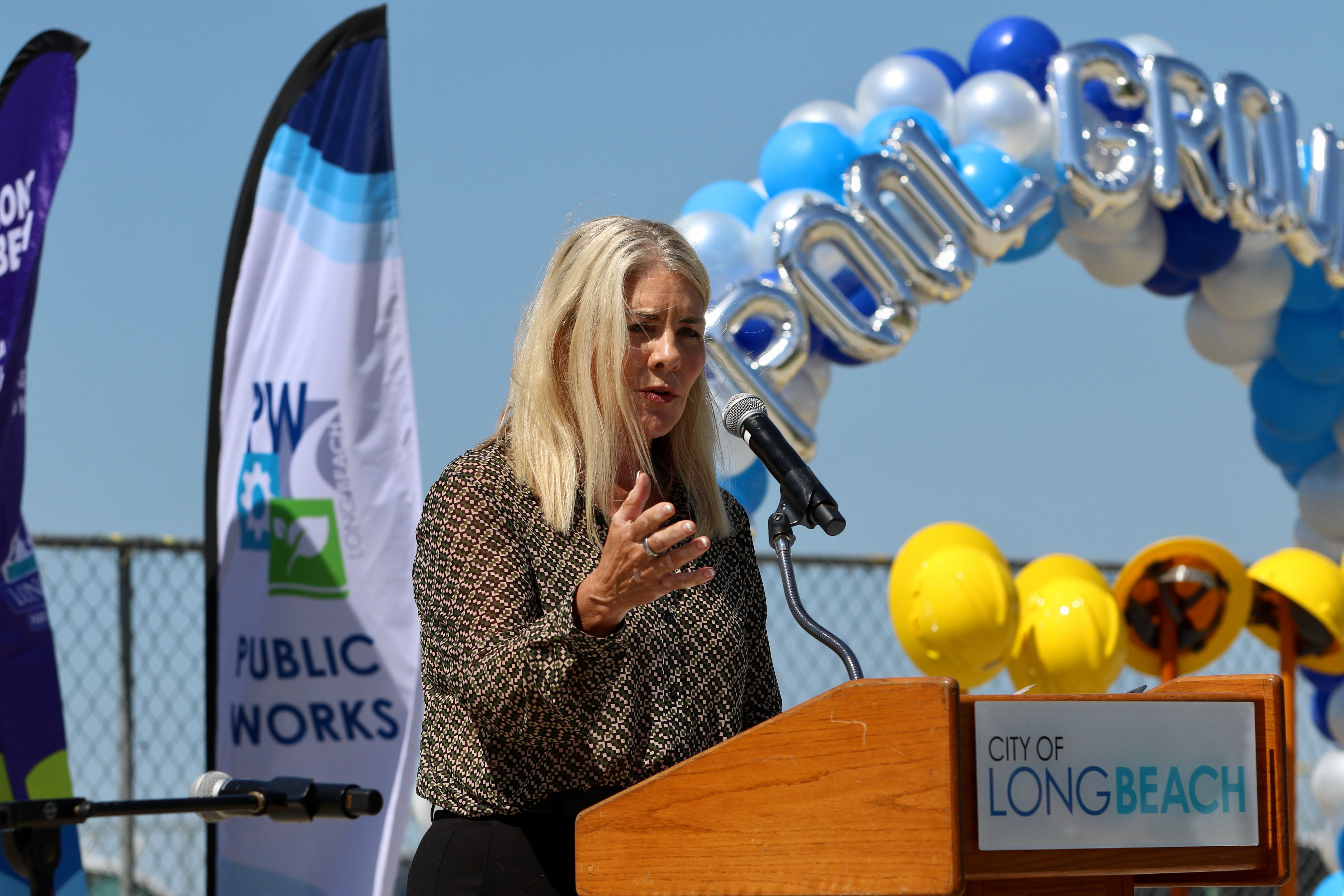 District 3 Councilmember Kristina Duggan speaks at a ceremony on...