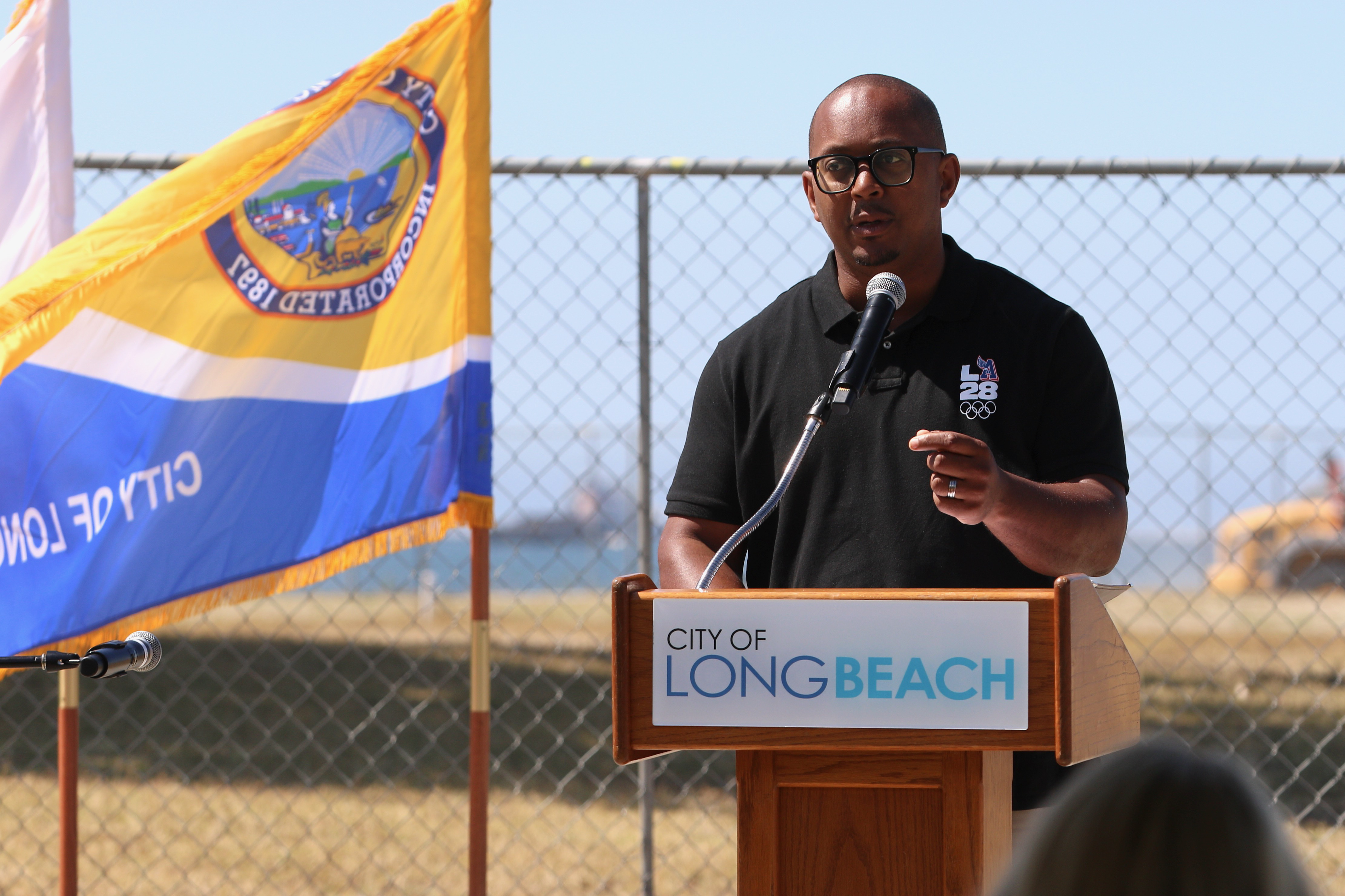 Long Beach Mayor Rex Richardson hosts a ceremony on Saturday,...
