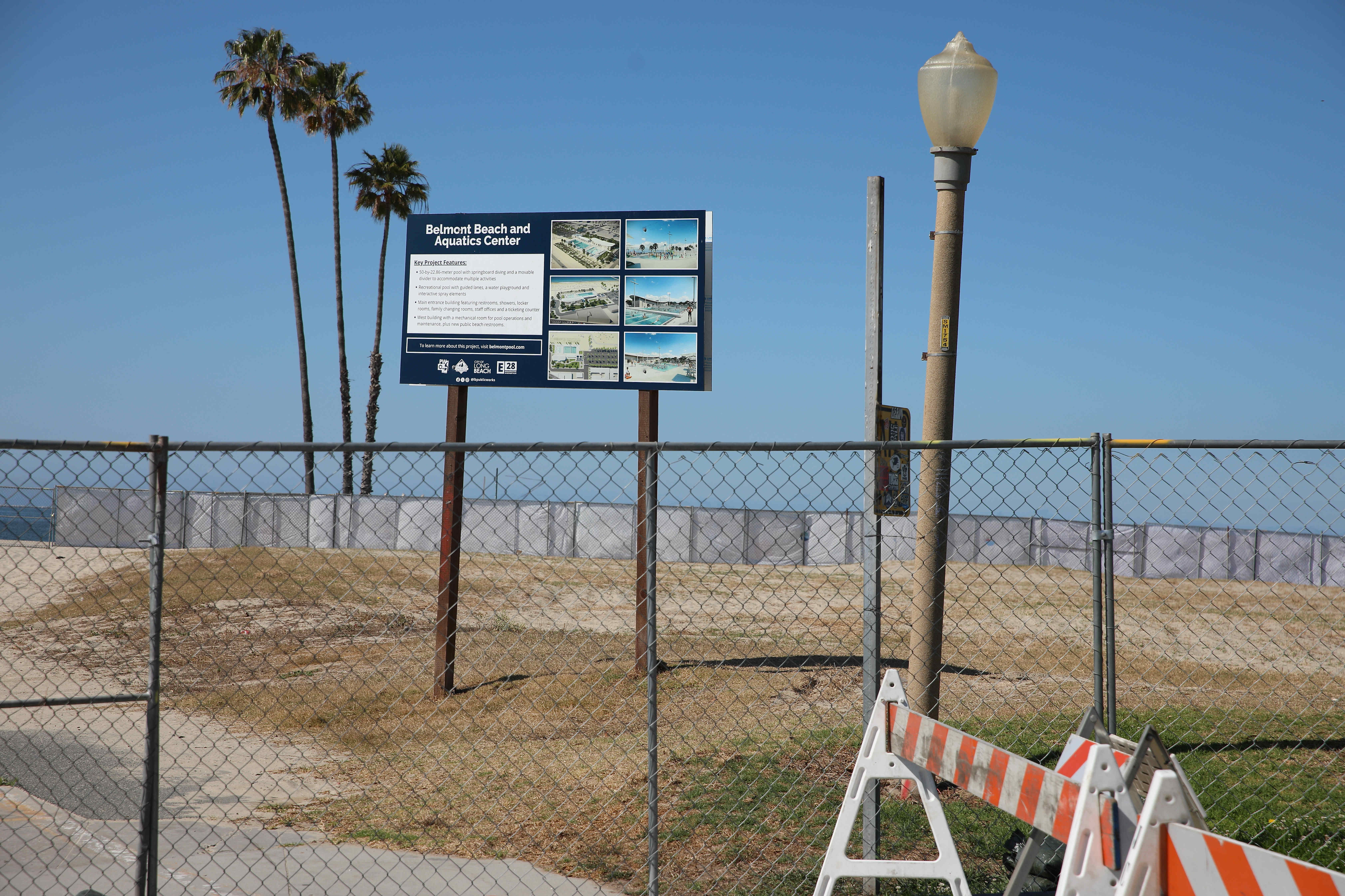 The site of the future Belmont Plaza Pool on Saturday,...