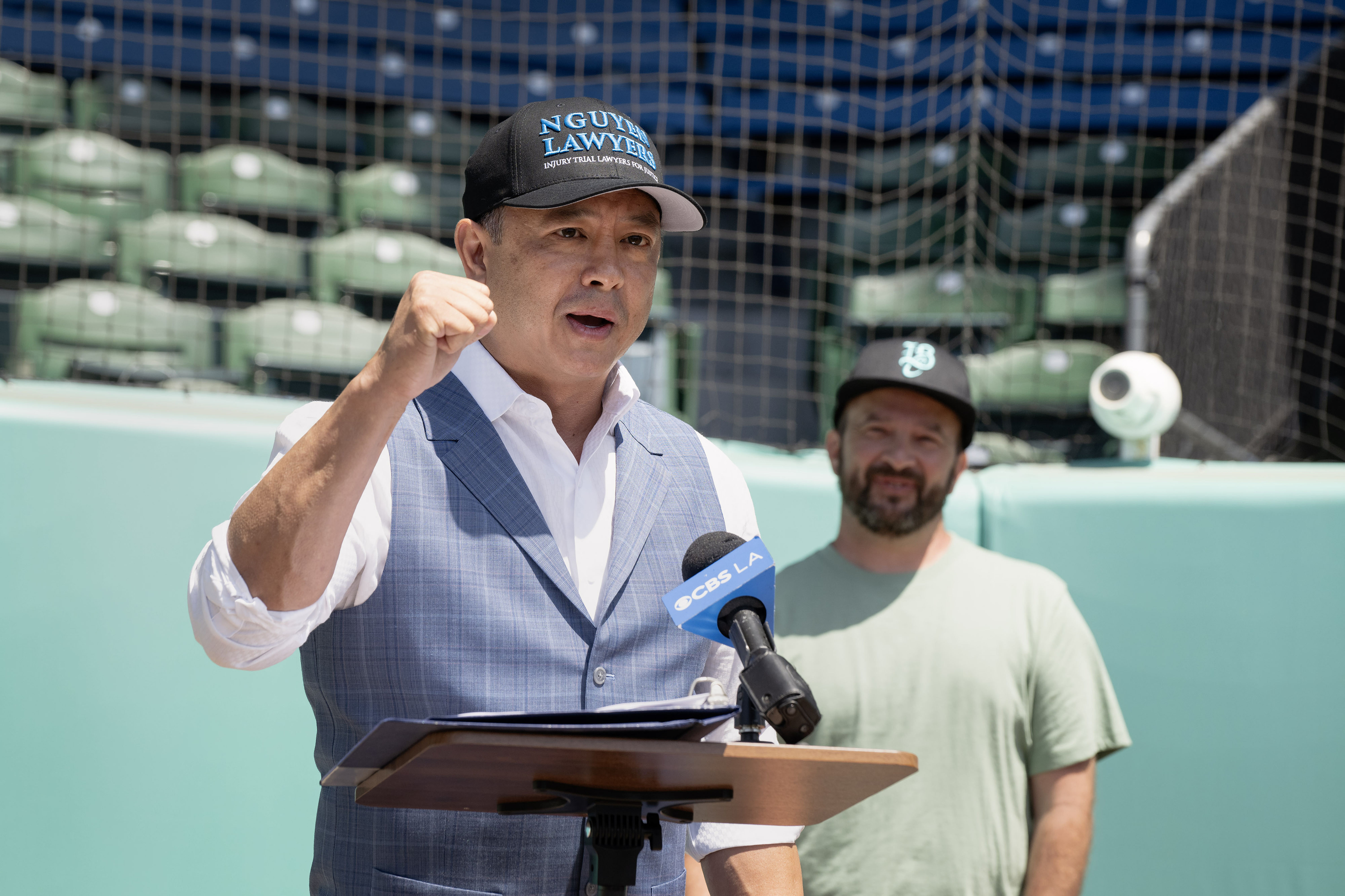 Long Beach Coast Co-Owner Minh Nguyen speaks during a season...