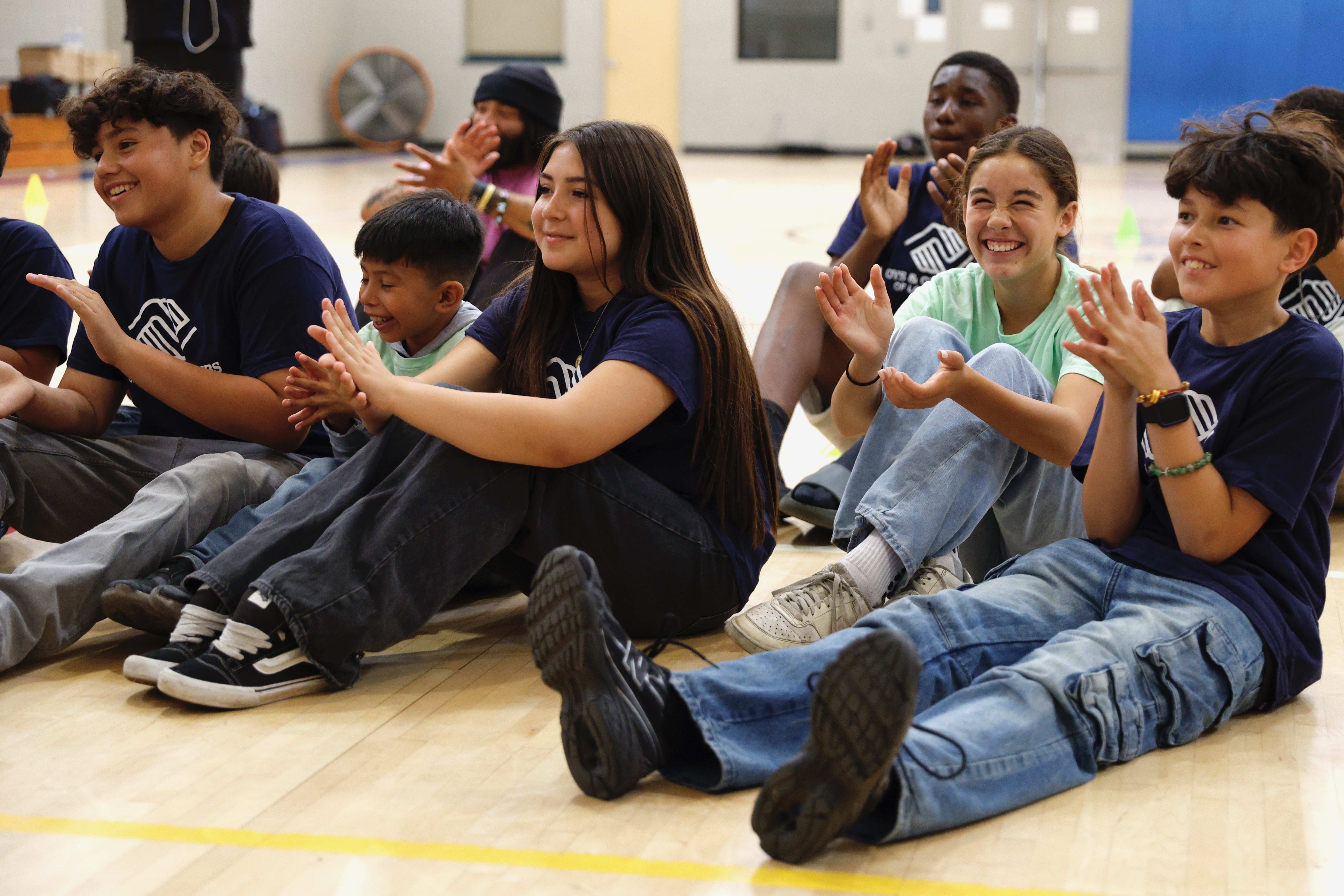 Boys & Girls Club members show their appreciation on Monday,...