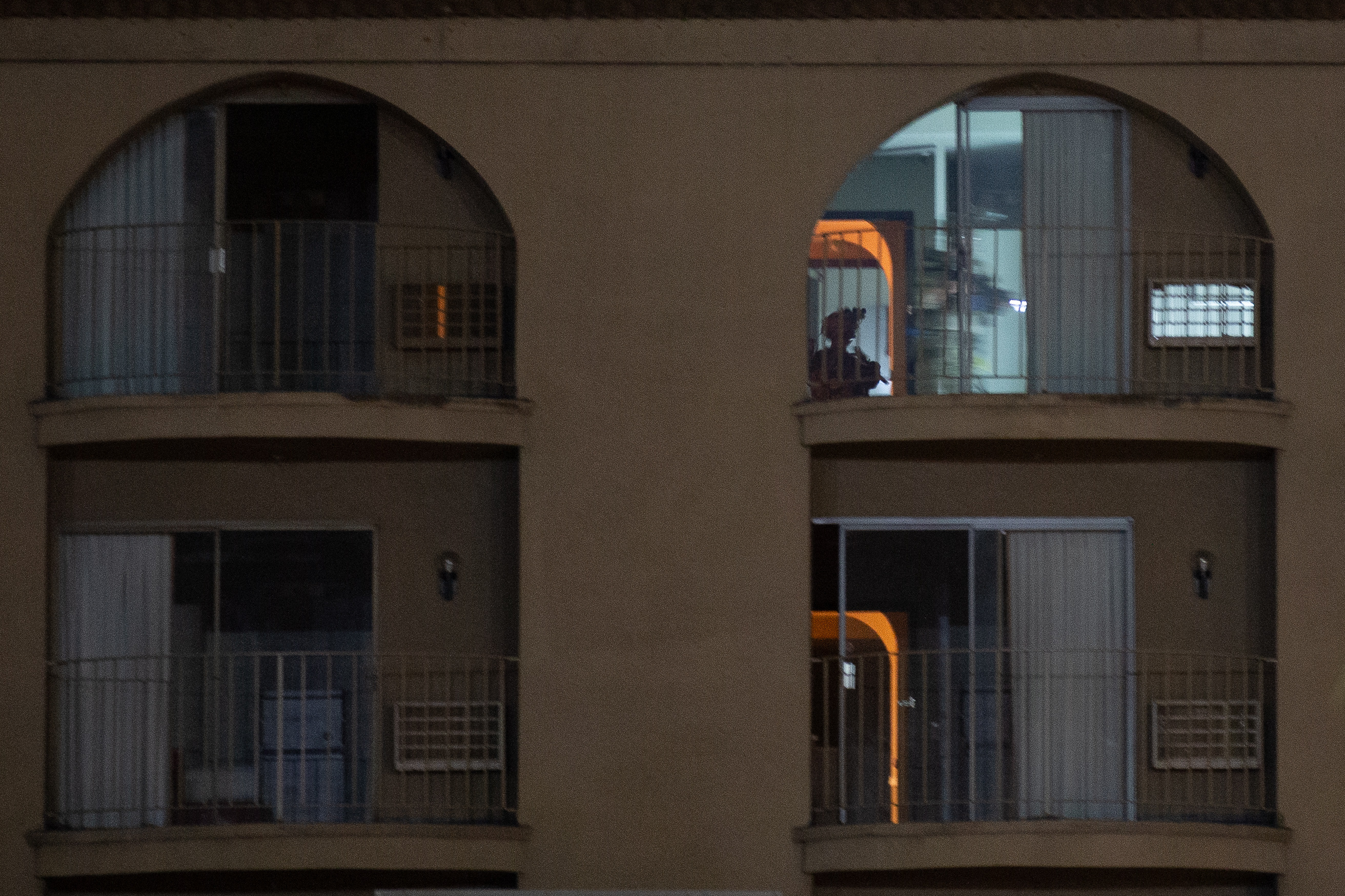 Soldiers clear through rooms during a training exercise at the...