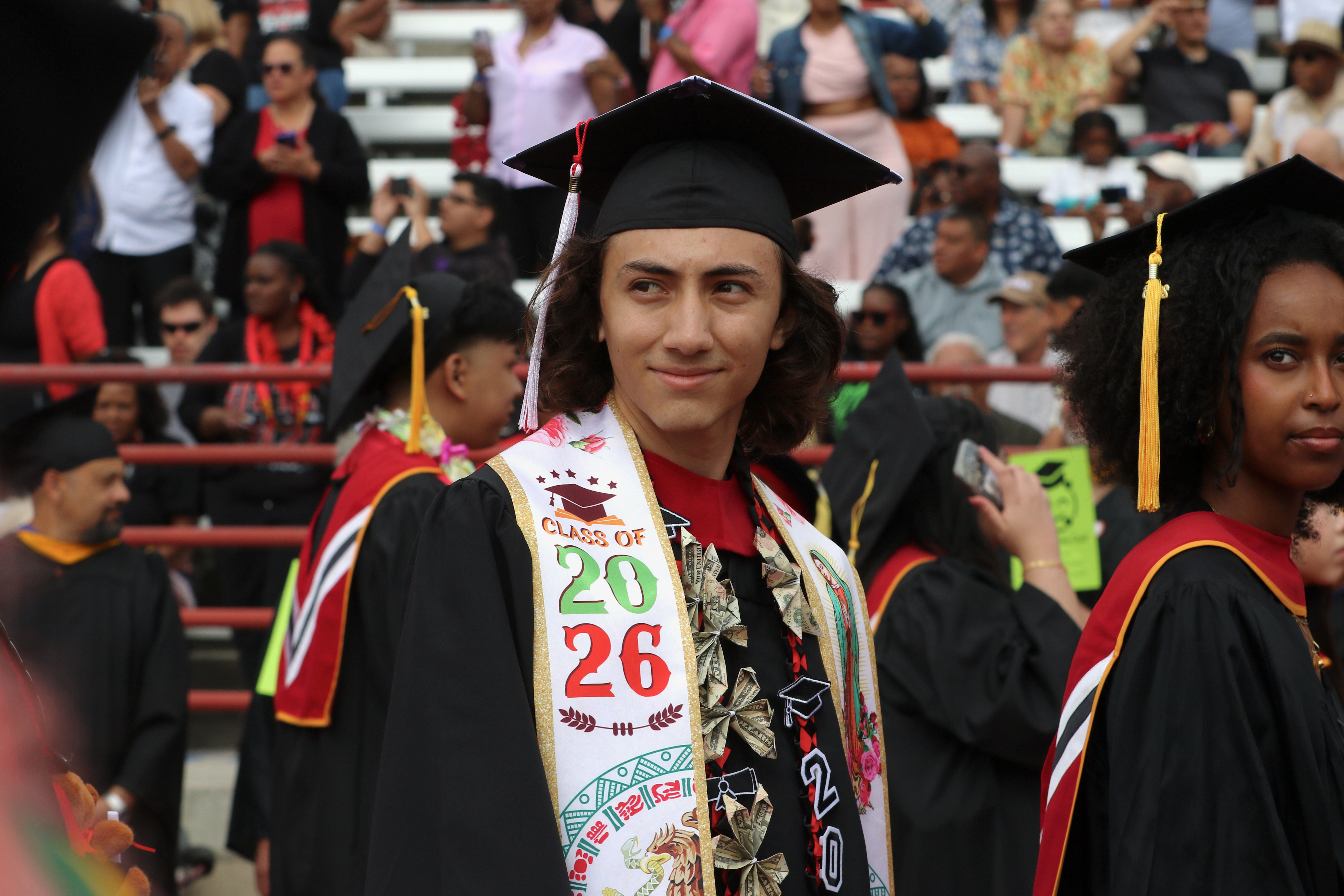 A member of the Class of 2026 marches in at...
