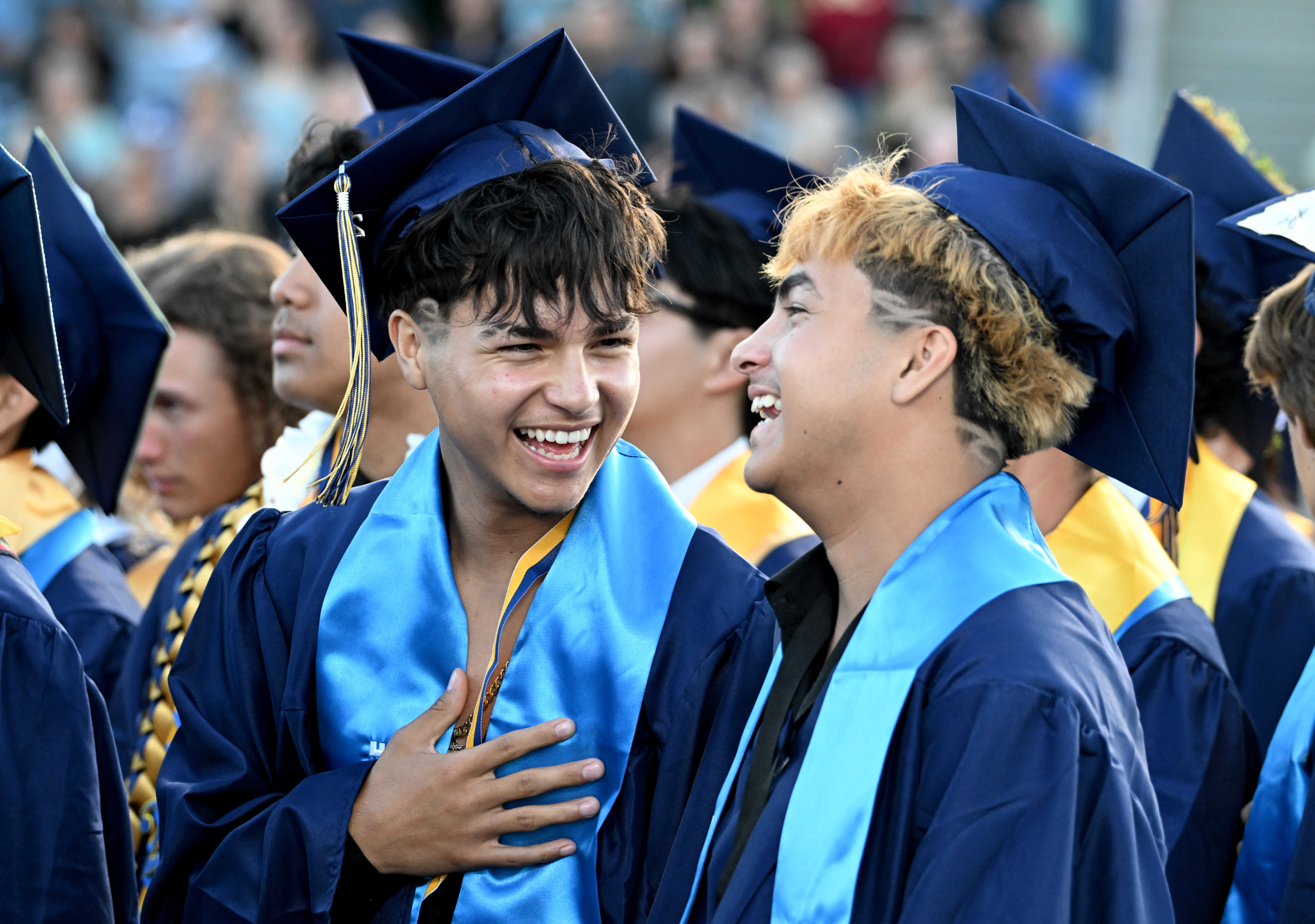 Seniors smile during the 2026 Millikan High School Graduation ceremony...