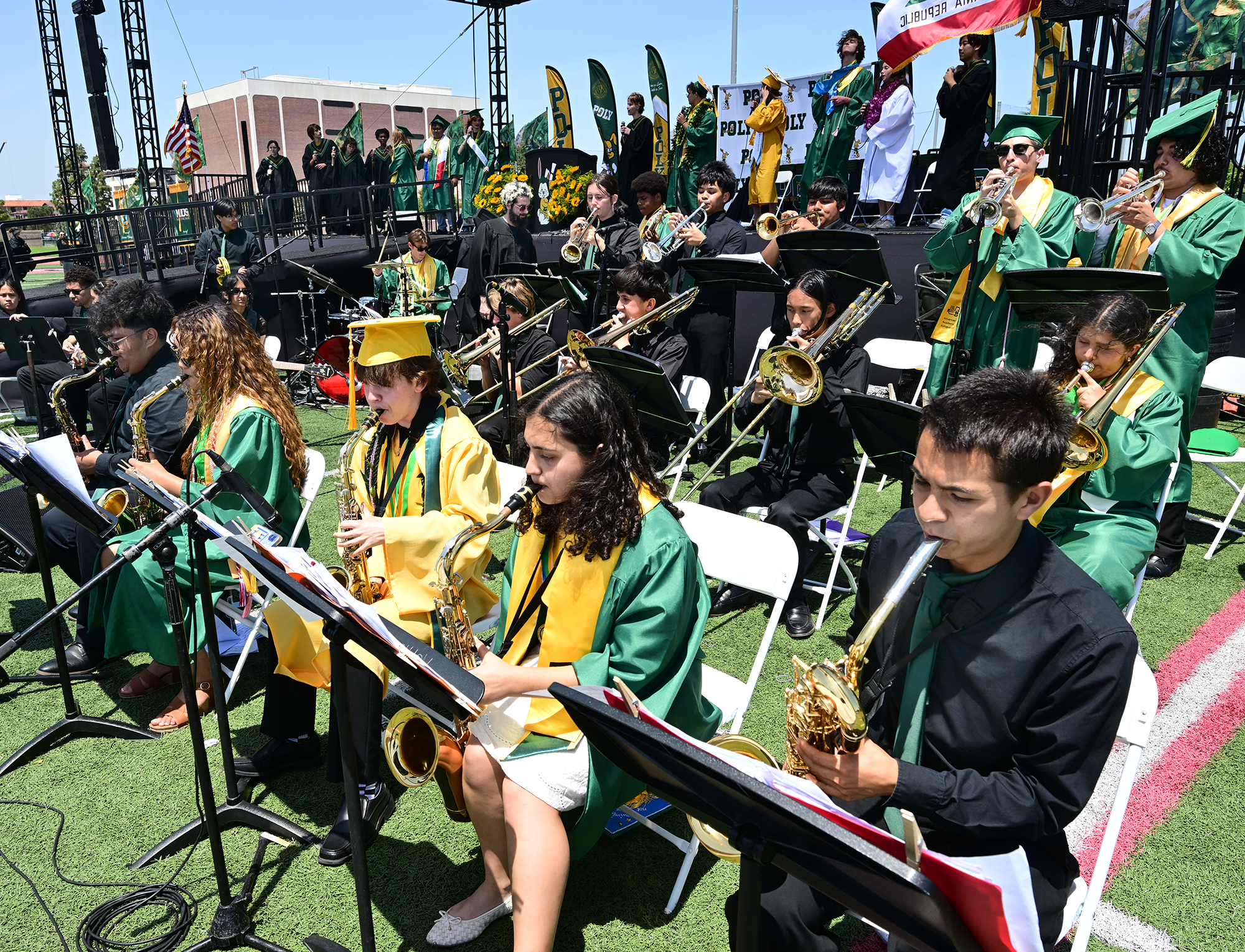 Graduating students were part of the pre-ceremony entertainment at the...