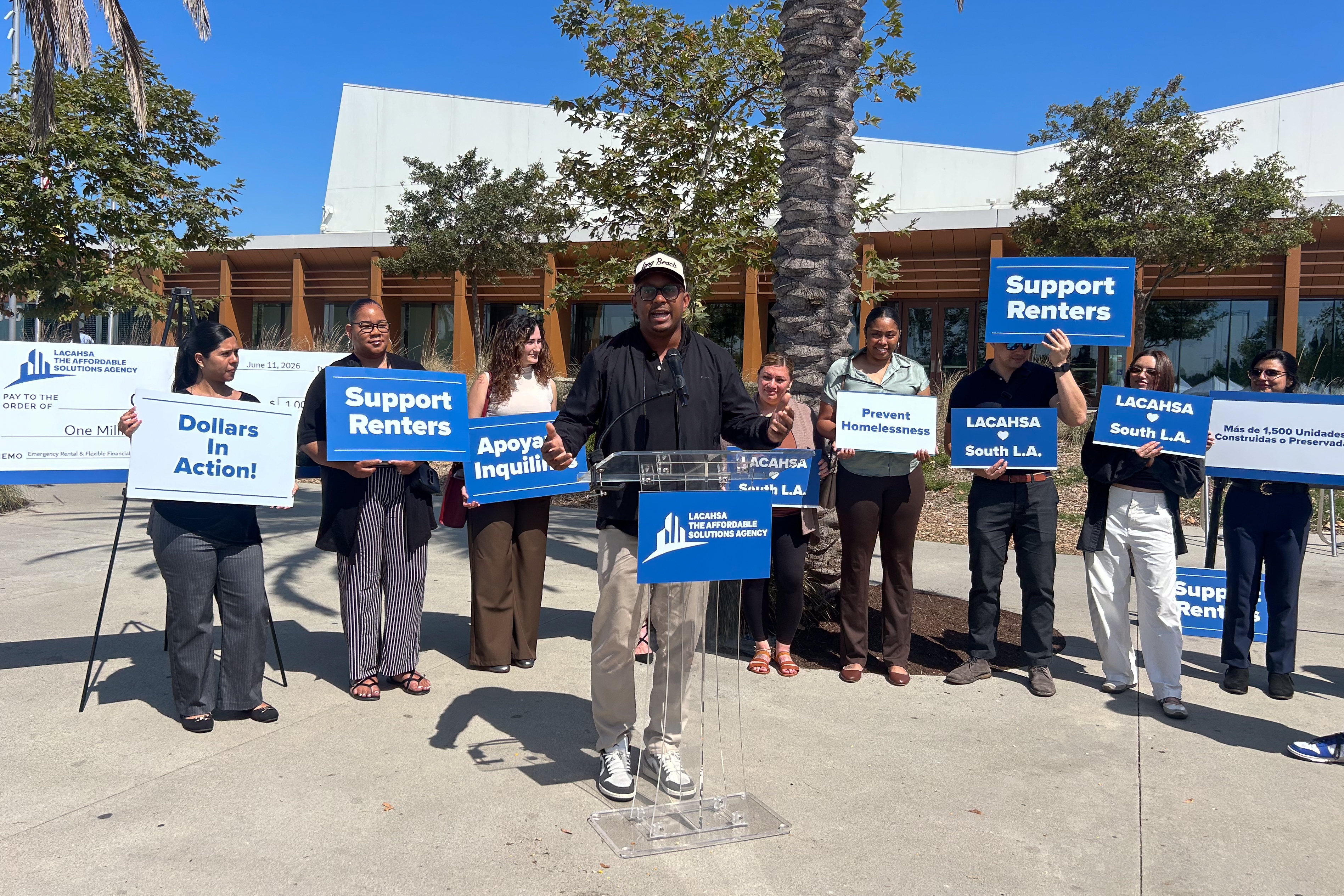 Long Beach Mayor and LACAHSA Board Chair Rex Richardson presents...