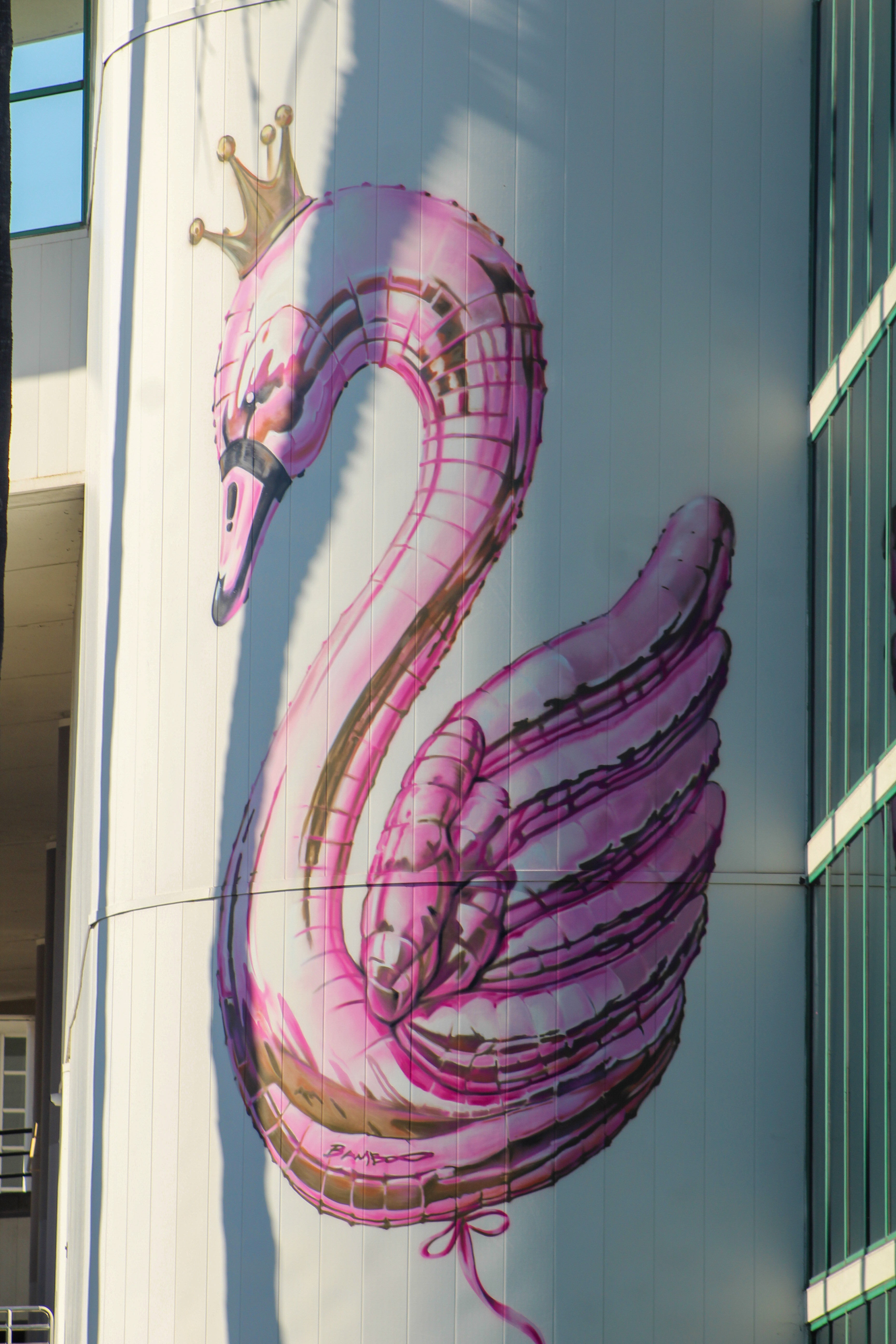 A mural by Taiwanese muralist Bamboo Yang at the Hyatt...