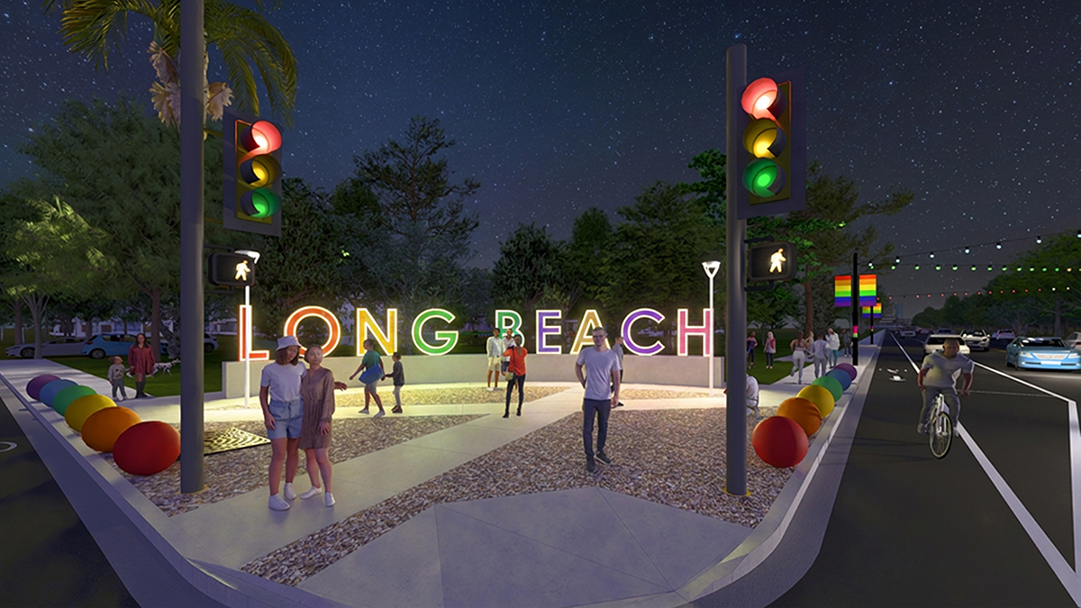 Rendering of the Pride Plaza at Bixby Park, part of...