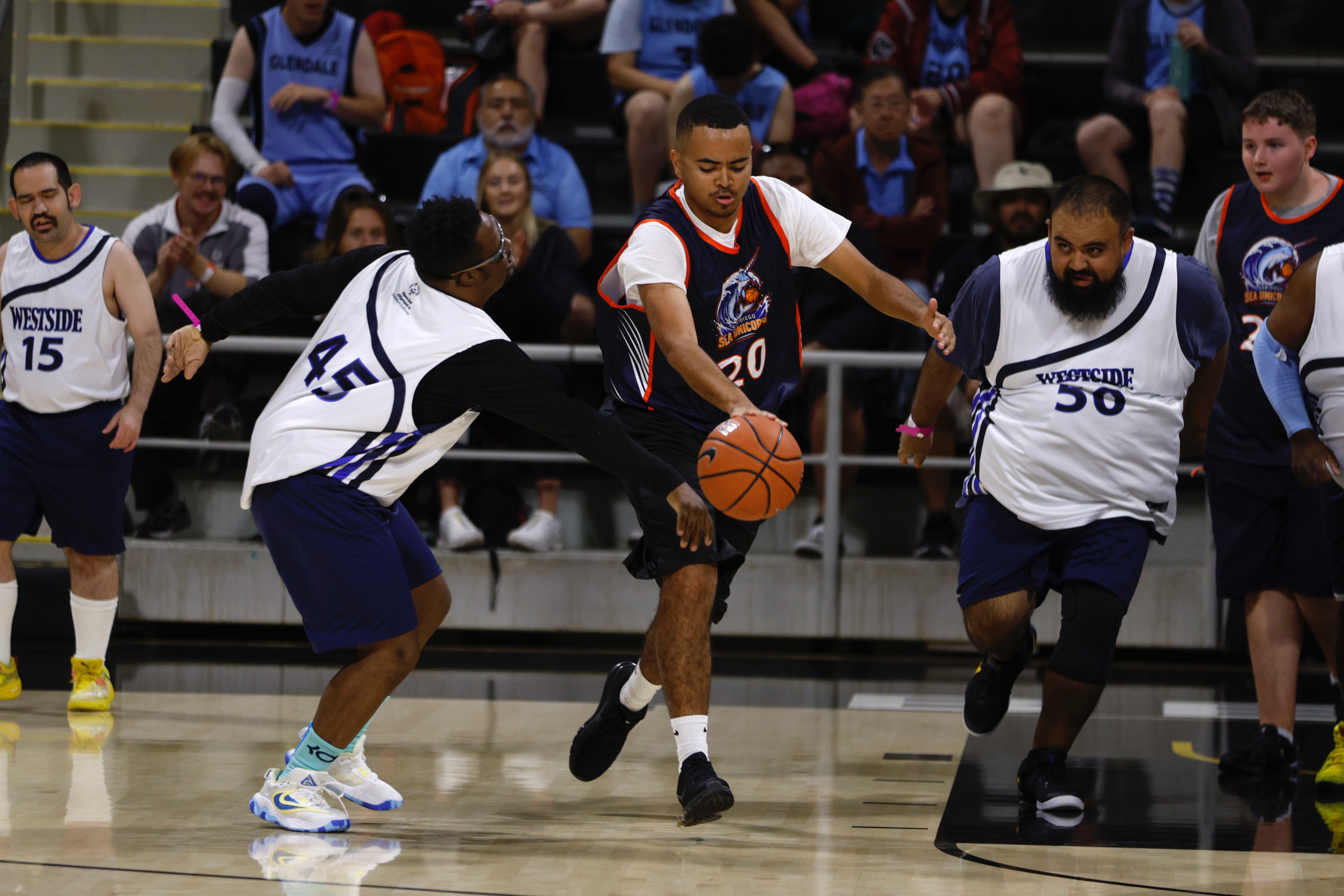 The Westside All-Stars battle the Sea Unicorns from San Diego...