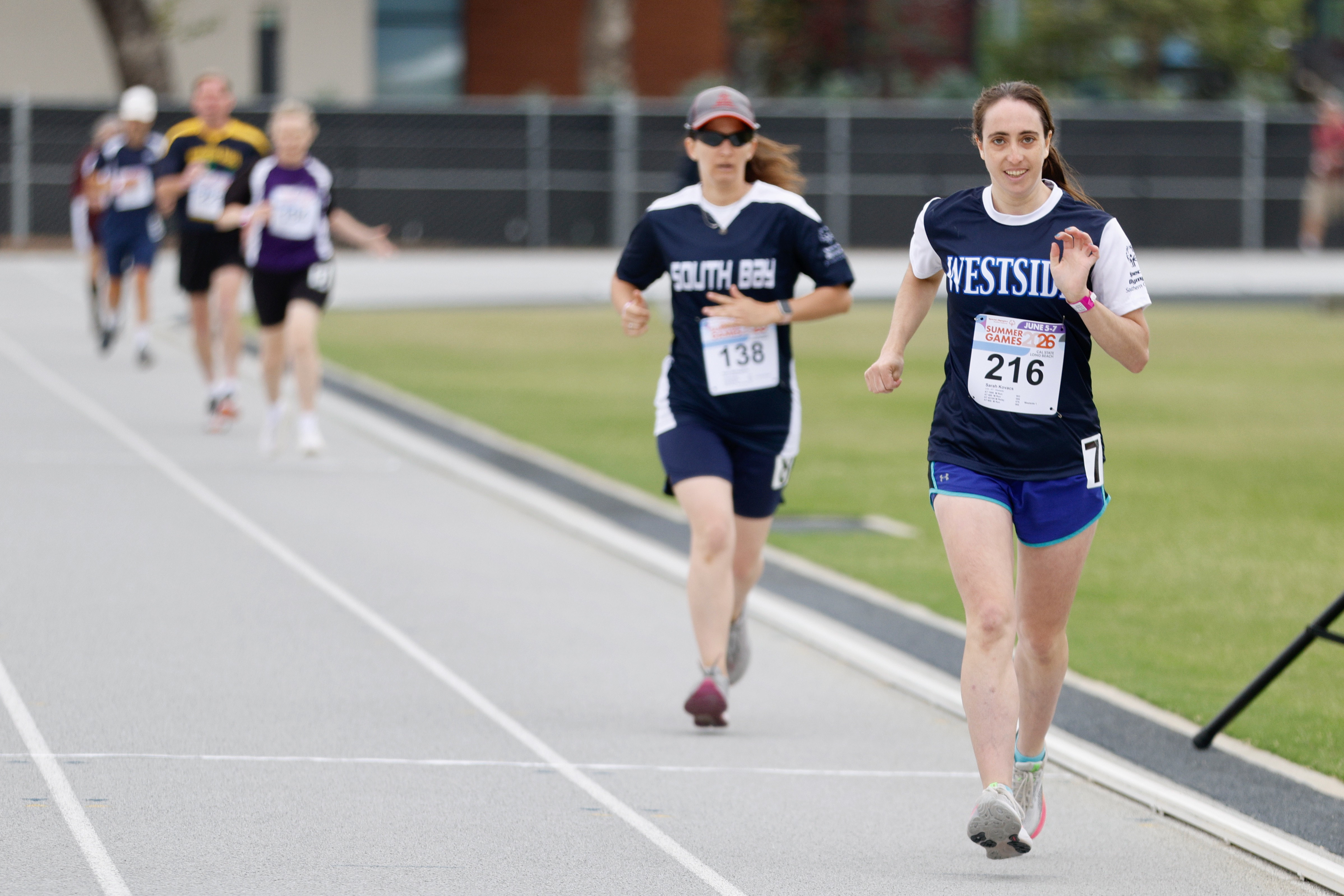Runners compete at the Special Olympics Southern California Summer Games...
