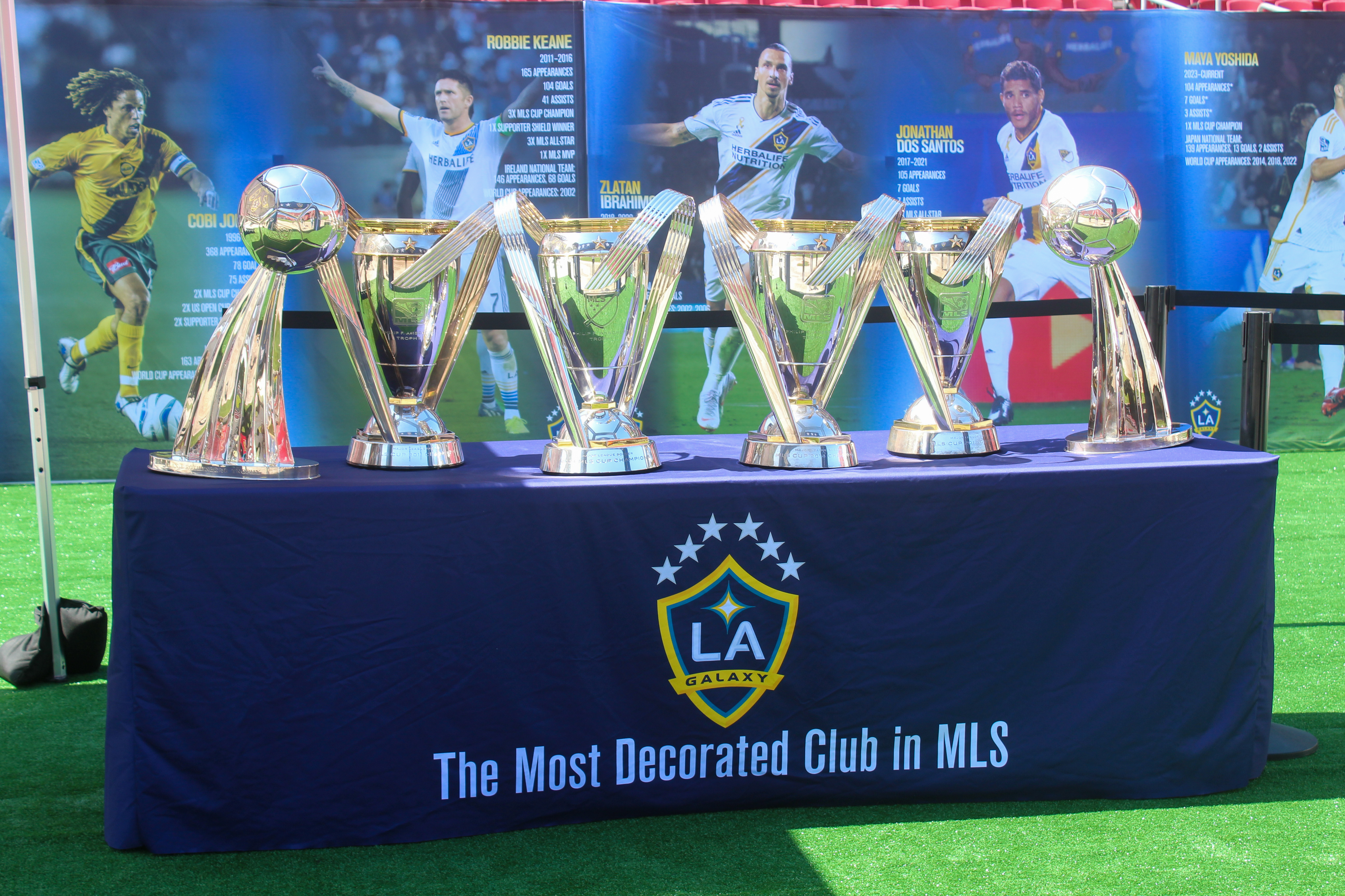 At the LA Galaxy booth, fans will be able to...