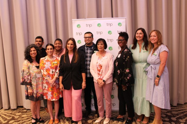 The Nonprofit Partnership, photo from left, Dora Jacildo, Ehsan Zaffar, Marni Wratchford, Danita Humphrey, Candice Wood, Oscar Reyes, Norma Stein, president, Susan Jacobs, Michelle Byerly, executive director, and Erin Wilson. (Courtesy photo)