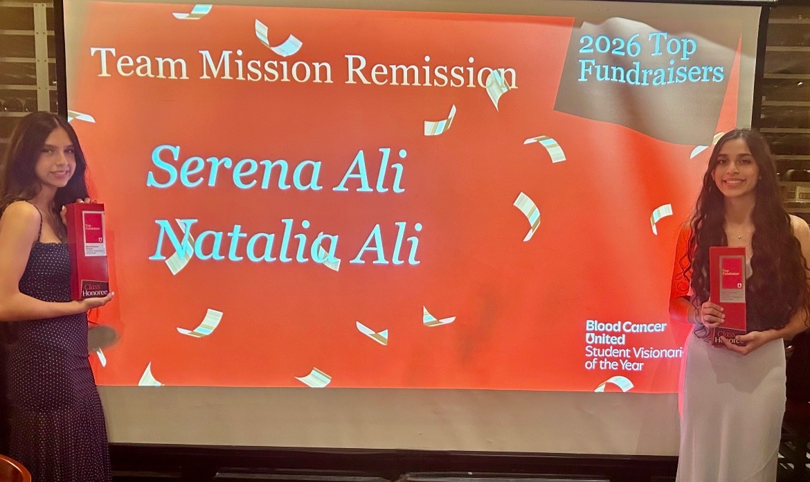 Serena and Natalia Ali were awarded top fundraisers and won...