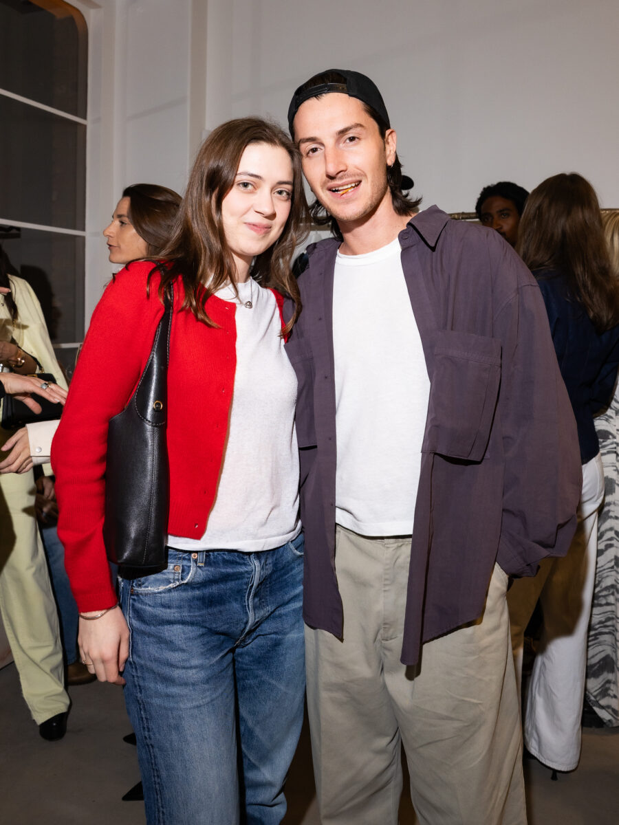 Lizzy McAlpine and Kane Ritchotte at the AGOLDE store opening in West Hollywood