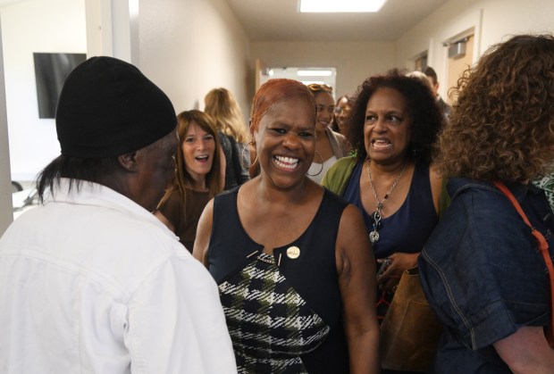 Ida Green, center, joins a tour through the new Southern Marin County Services Annex in Marin City, Calif., after a ribbon-cutting ceremony on Thursday, June 11, 2026. (Alan Dep/Marin Independent Journal)
