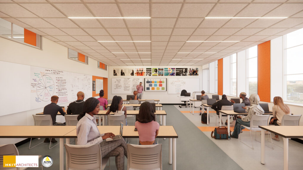 Renderings of McClymond High School renovation. Courtesy image.