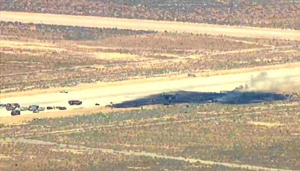 B-52 bomber crashes after takeoff at US military base in Southern California