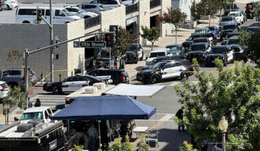Police say man barricaded himself inside bank with others in California city of Bakersfield