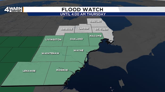 Flood Watch issued for most of SE Michigan -- here’s how much rain is expected