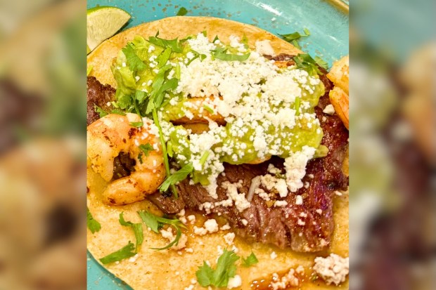 El Chingon is a specialty taco at Tacos & Beer Mi Lindo Mexico, Saturday, May 23 in Temecula, Calif. (Photo by Fielding Buck, The Press-Enterprise/SCNG)