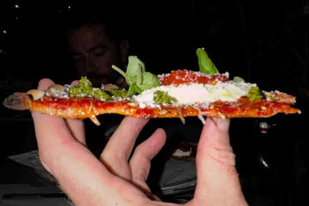 Ciccio pizza at Truly Pizza. (Photo by Brock Keeling, Orange County Register/SCNG)