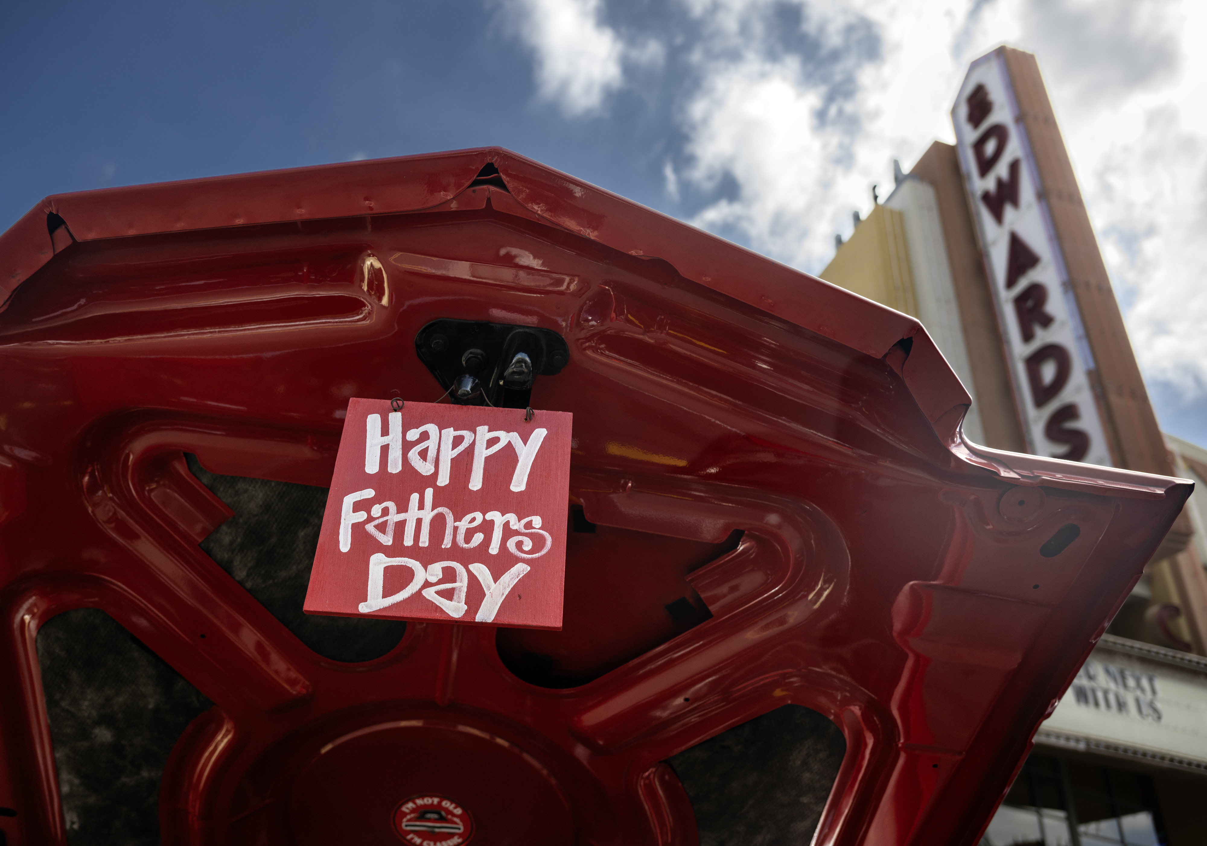 A message for fathers is kept under the hood of...