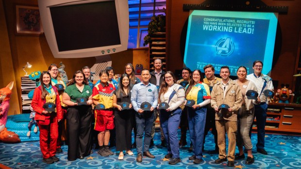 Some of the working leads selected by Disneyland for the Avengers Campus test-and-adjust team. (Courtesy of Disneyland)