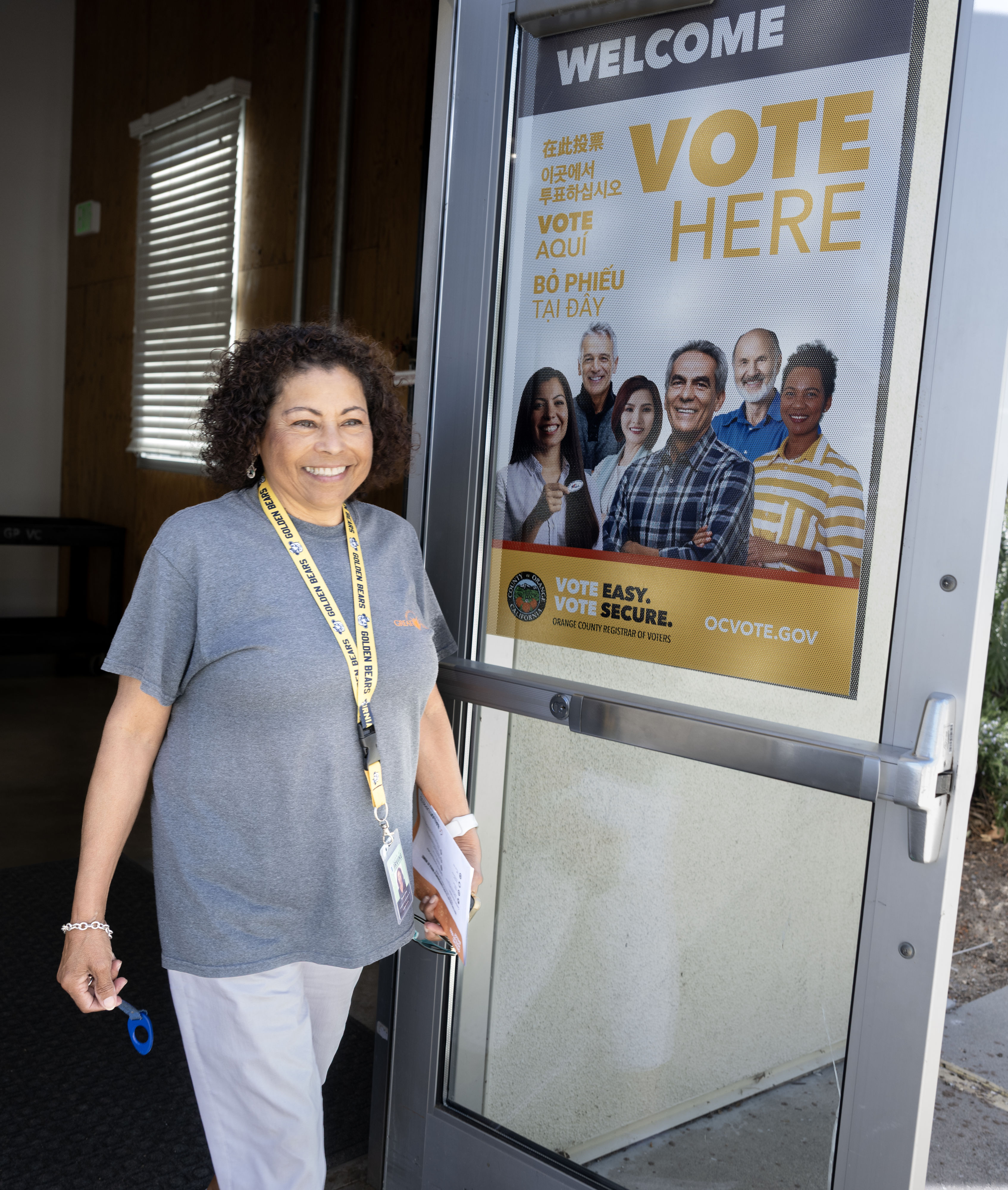 City of Irvine employee Maria Teresa Caro says she was...