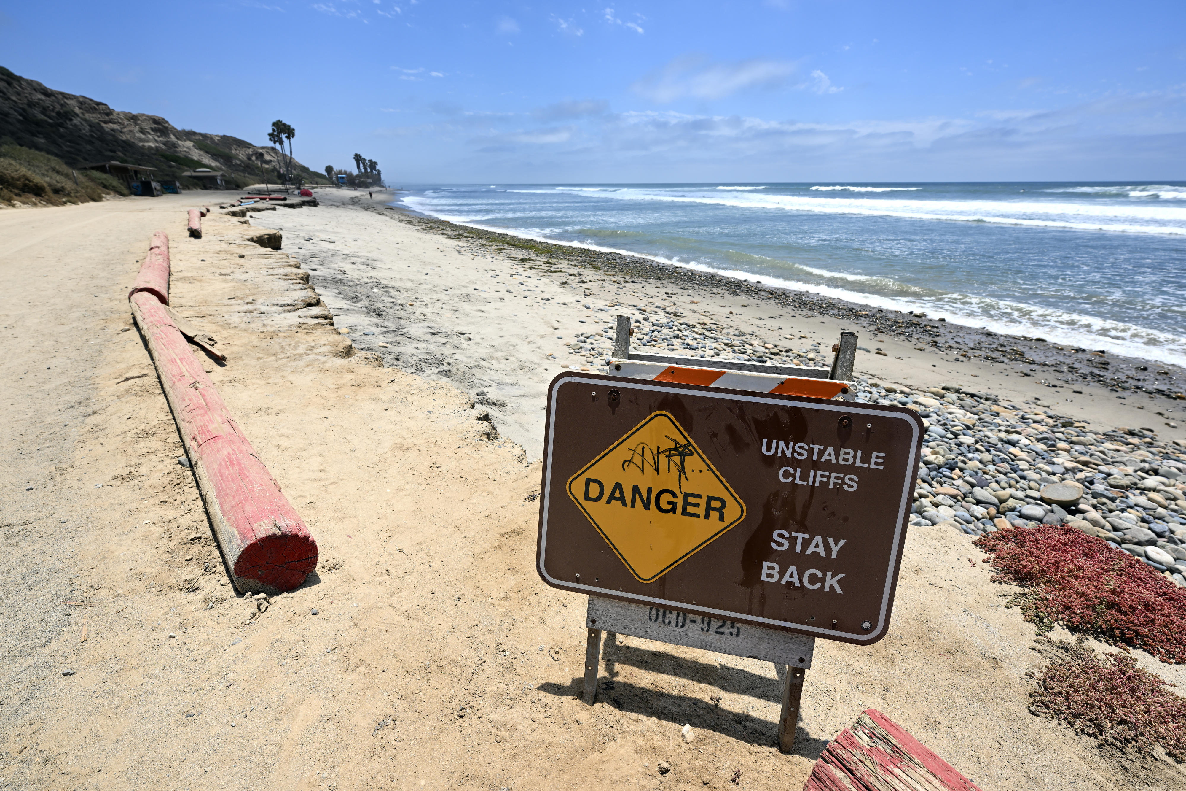 Erosion at San Onofre State Beach on Monday, June 15,...