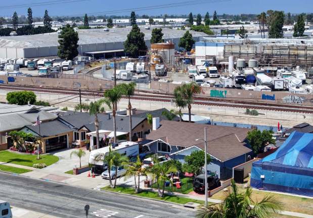 A Stanton neighborhood bordering GKN Aerospace in Garden Grove on June 9, 2026. A recent chemical tank failure at the aerospace manufacturing facility forced 50,000 people to evacuate over Memorial Day weekend. (Photo by Jeff Gritchen, Orange County Register/SCNG)