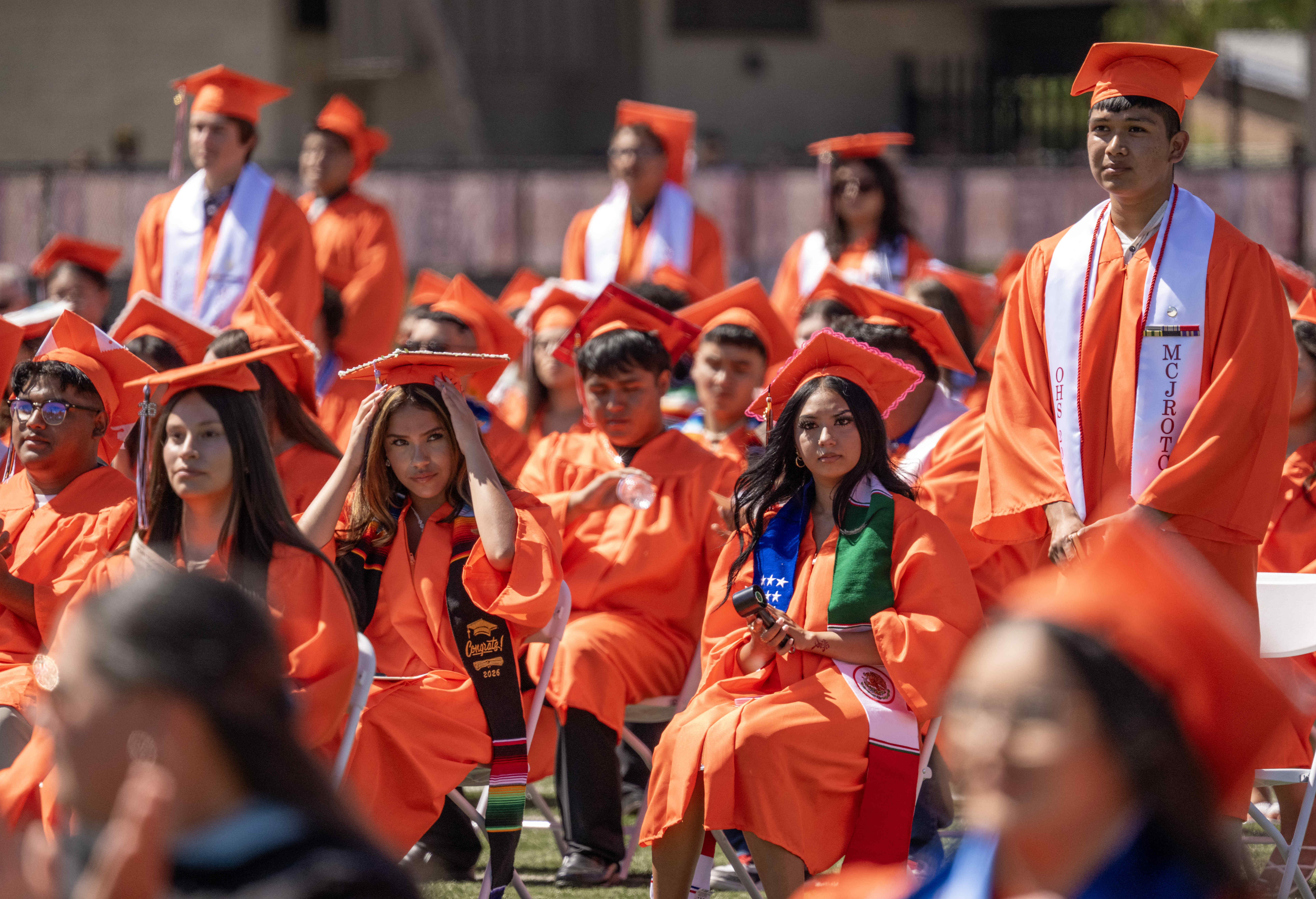 Graduates who are moving on to military service stand to...