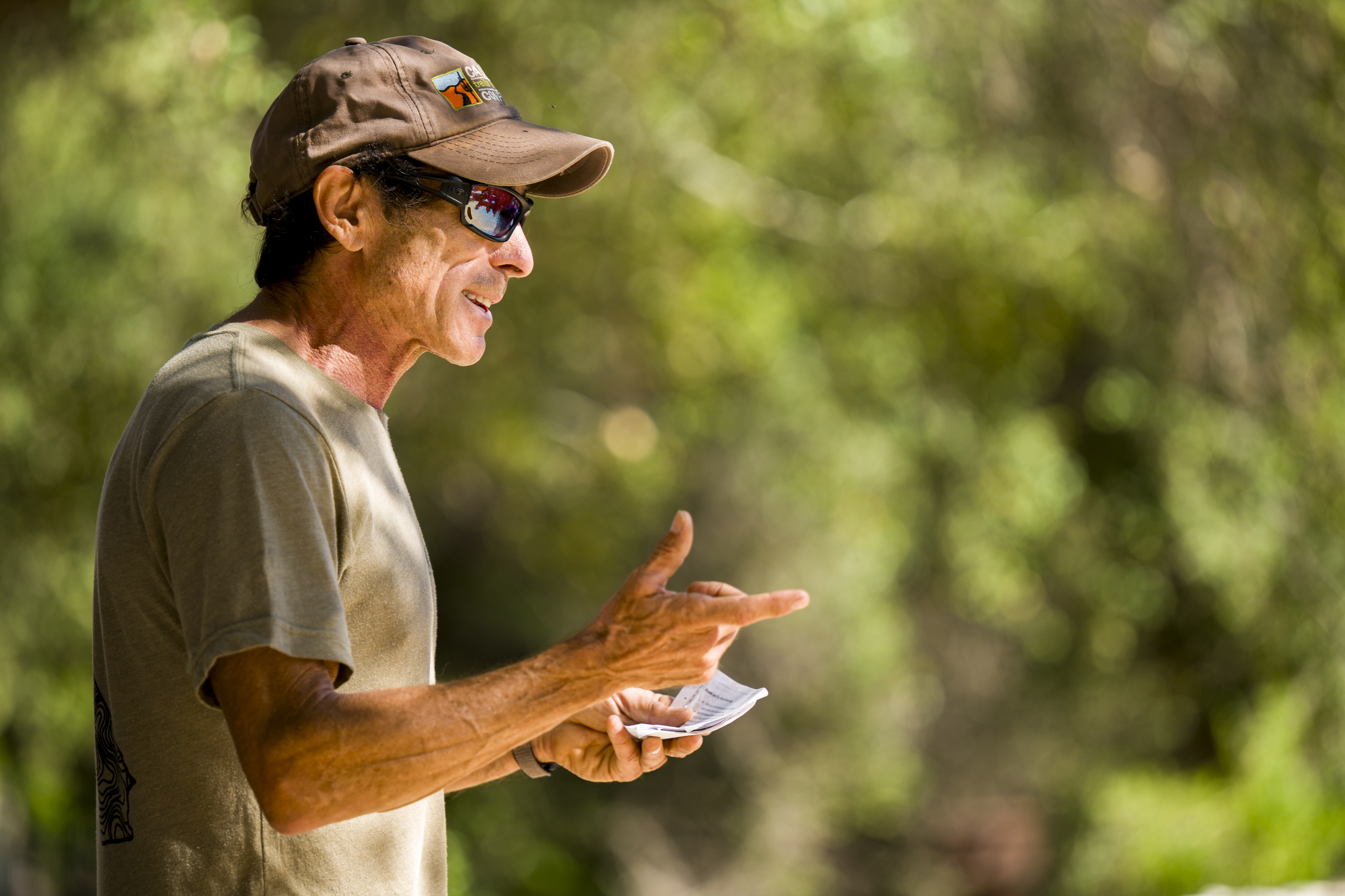 Steve Messner of the Concerned Off-Road Bicyclists Association speaks during...