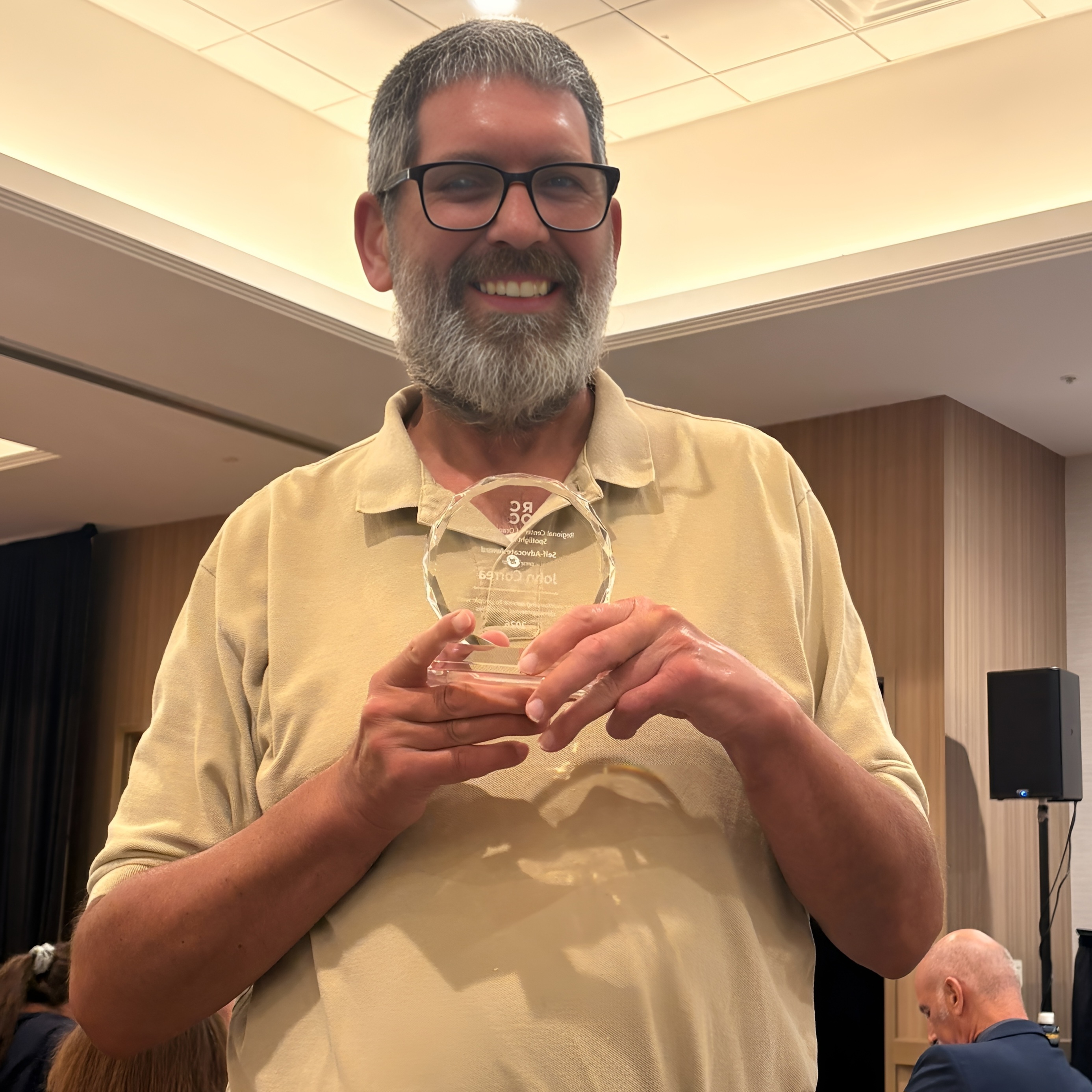 John Correra of Costa Mesa recently received the Self Advocate...