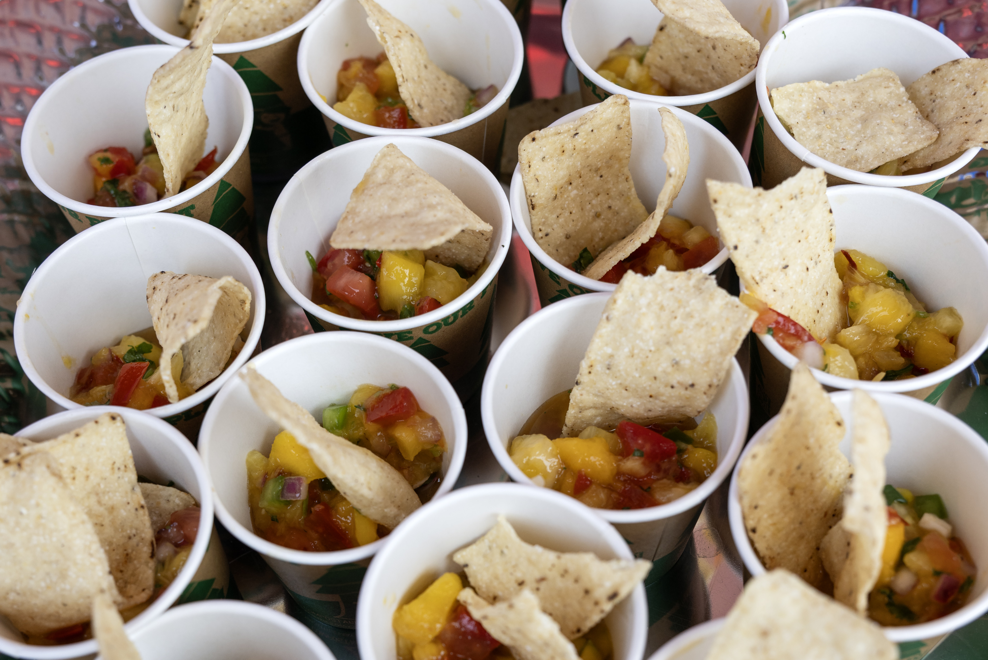 Salsa is served up at the CardinaleWay Mazda booth during...