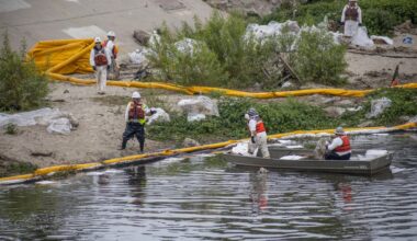 As East LA oil spill cleanup continues, 3 companies cited for violations related to incident