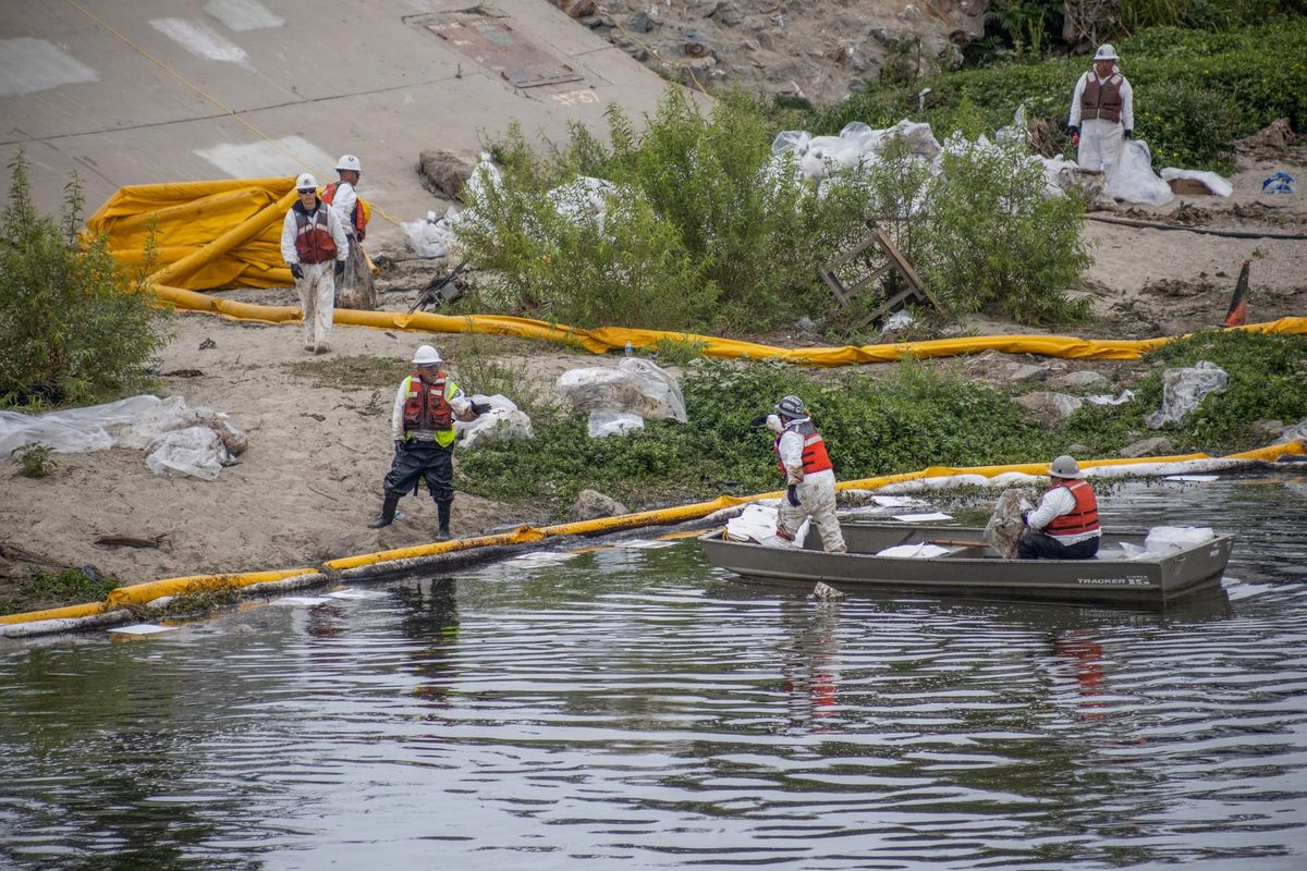 As East LA oil spill cleanup continues, 3 companies cited for violations related to incident