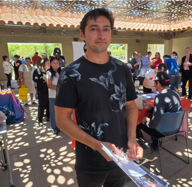 Scripps Ranch resident Keon Siavoshani was one of many hopeful applicants at the Poway Library's Job Fair. (Julie Gallant)