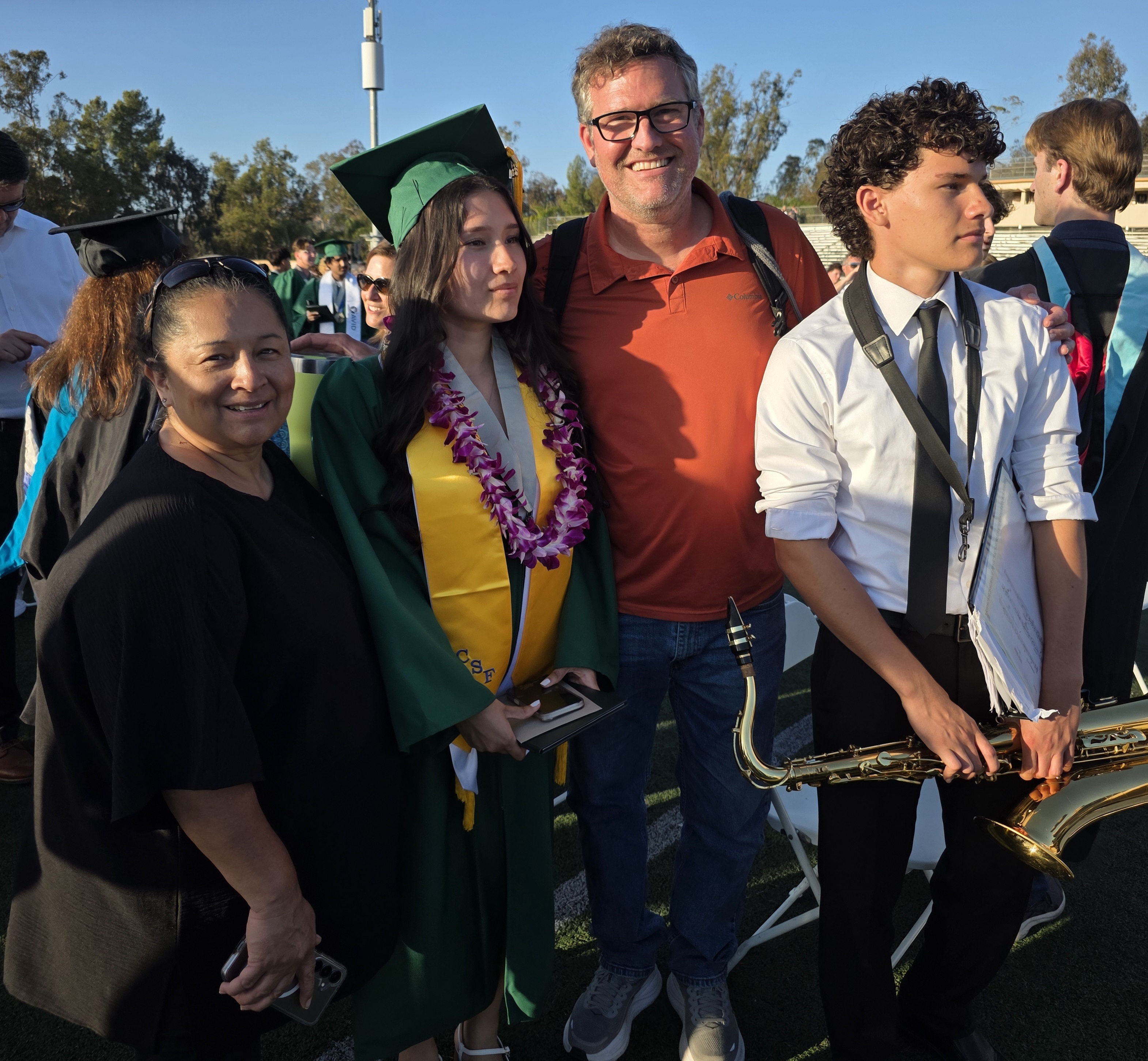 The Meermans family members celebrating graduation are, from left, Evelyn,...