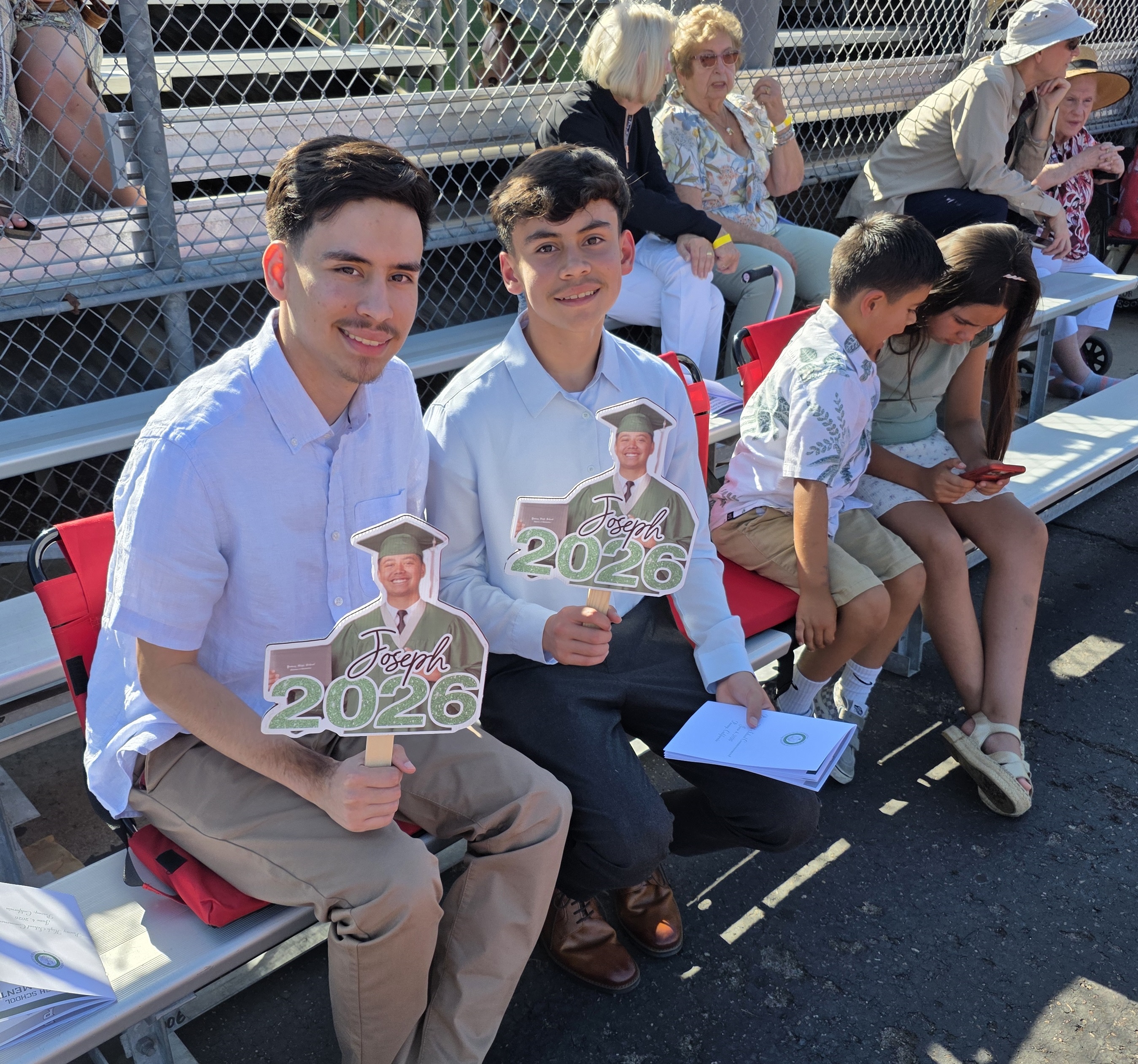 Noah Magdaleno-Rocha, left, and his brother, Nathan Magdaleno-Rocha, celebrated the...