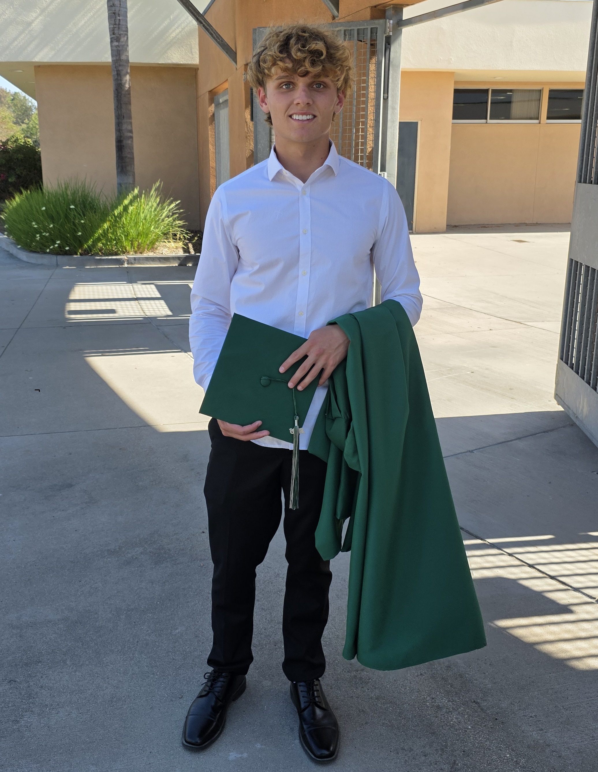 Luke Romeo celebrated his graduation with plans to study biology...
