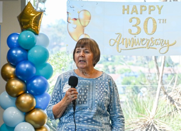 Diane Harris, secretary of the Friends of the Rancho Bernardo Library board. (Criselda Yee)