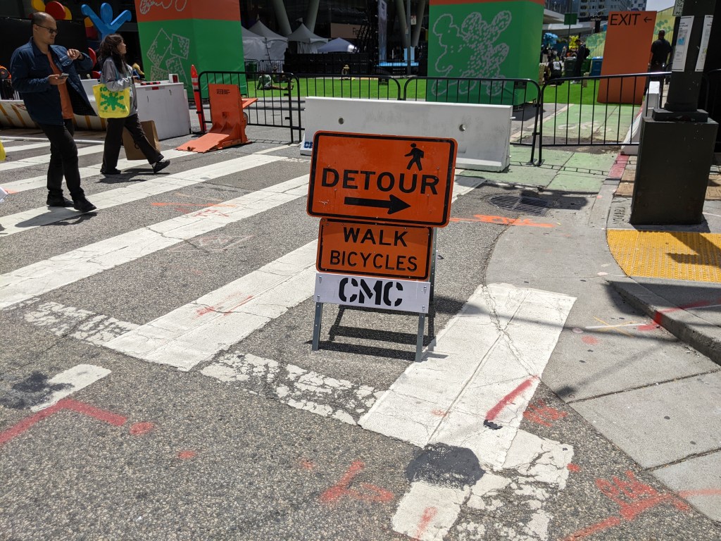 Howard Street Protected Bike Lane Blocked Again, No Detour Provided