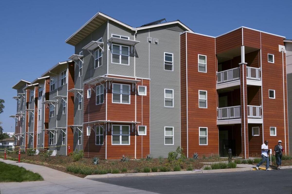 The first phase of Mather Veterans Village in Rancho Cordova, shown here in 2016, houses formerly homeless military veterans on the former Mather Air Force Base.