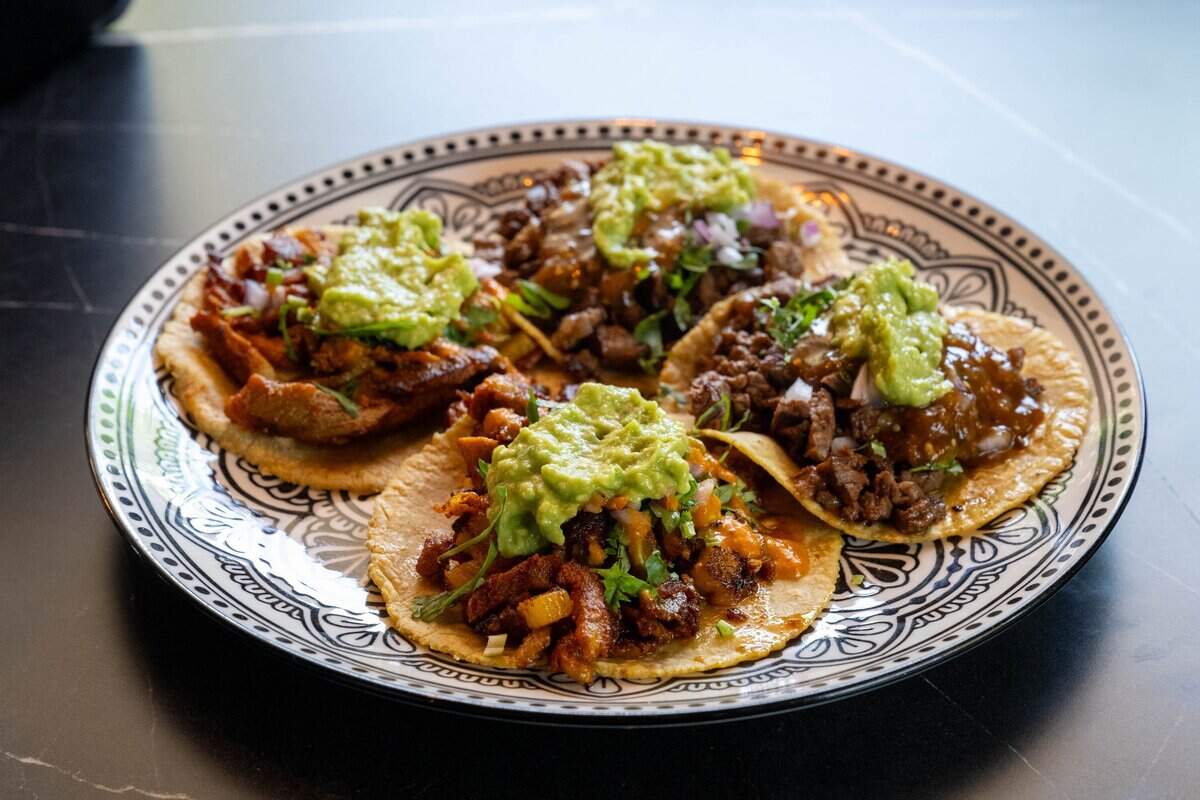 Asada and al pastor tacos on handmade tortillas served at Vallarta Prime on Tuesday, June 23, 2026 in Sacramento.