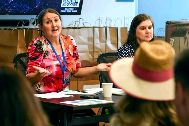 San José Animal Care & Services Deputy Director Monica Wylie answers questions from animal welfare advocates, volunteers, and community members during a public forum at the facility in San Jose, Calif., on Wednesday, June 17, 2026. (Ray Chavez/Bay Area News Group)