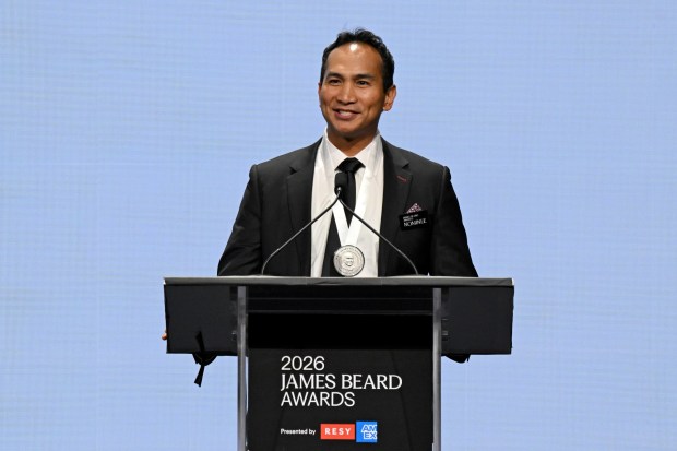 Kevin Diedrich speaks onstage during the 2026 James Beard Restaurant And Chef Awards on June 15, 2026 in Chicago, Illinois. (Photo by Daniel Boczarski/Getty Images for the James Beard Foundation)