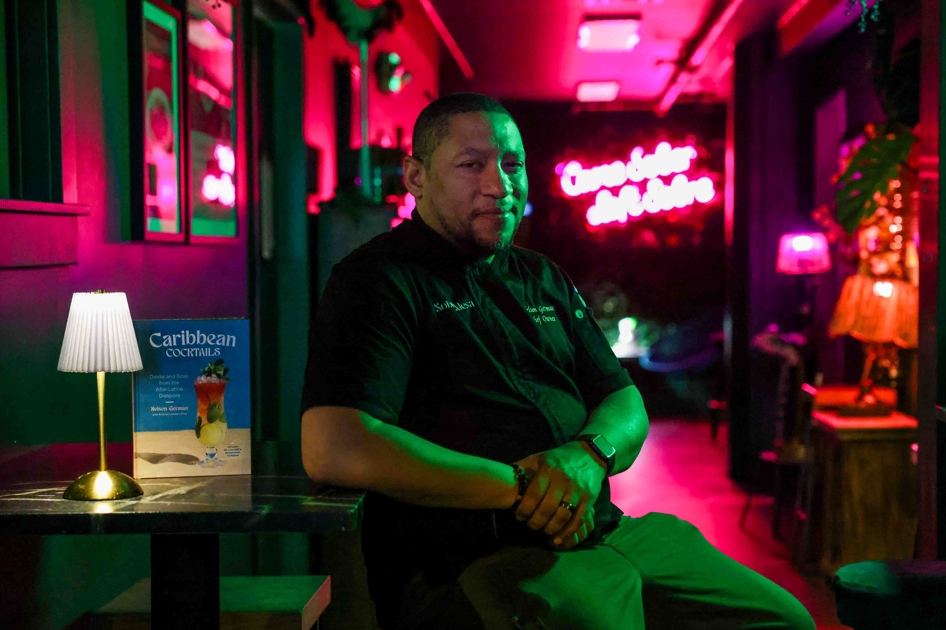 Nelson German, the chef-owner of Sobre Mesa and alaMar, looks...