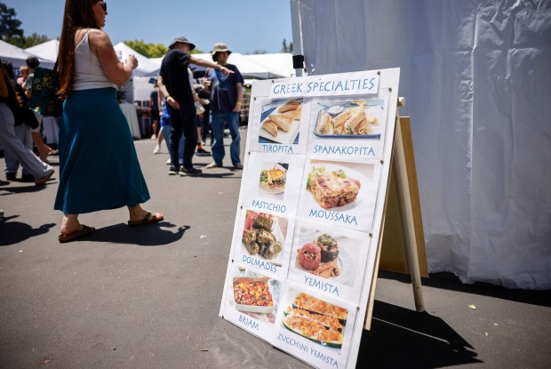 Food for sale at the San Jose Greek Festival at St. Nicholas Greek Orthodox Church in San Jose, Calif., on Sunday, May 31, 2026. (Nhat V. Meyer/Bay Area News Group)