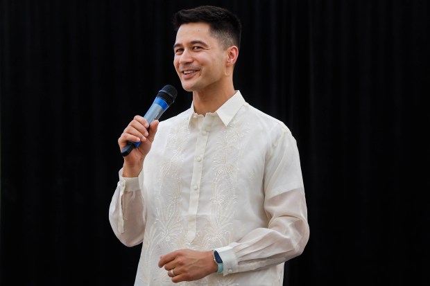 Councilmember Anthony Tordillos speaks during a celebration of Philippine Independence Day in downtown San Jose, Calif., on Friday, June 12, 2026. (Shae Hammond/Bay Area News Group)