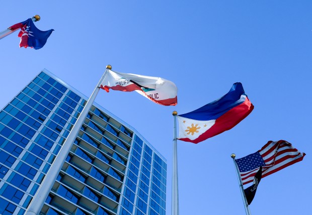 Flag of the Philippines is raised during a celebration of Philippine Independence Day at San Jose City Hall in downtown San Jose, Calif., on Friday, June 12, 2026. (Shae Hammond/Bay Area News Group)